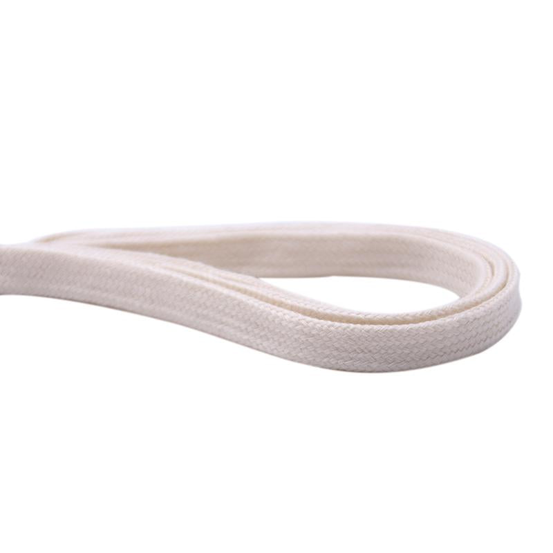 8.5MM Pure Beige Polyester Cotton Shoelaces Meticulous Spool Of Cord For Wholesale Drop-Shipping