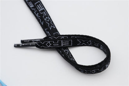 7MM Black-White Blue-Sapphire "ERX" Letter Printing Shoelaces Women Sneaker 2021 Canvas Ropes Flat