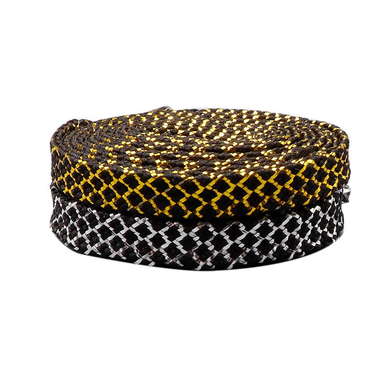 8MM A Pair Shoe Accessories Cheaper Metallic Yarn Shining Shoelaces Rough Texture For Business Men