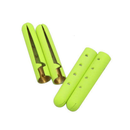 Weiou New 4pcs 1 Set 4x23mm Luxury Painting Neon Yellow Orange Tips Matt Metal Aglets FOR Shoelaces