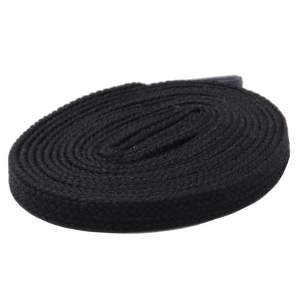 6MM Shoe Accessories White Black Double Layer Polyester Shoelaces Women Sneaker Flat Type Solid