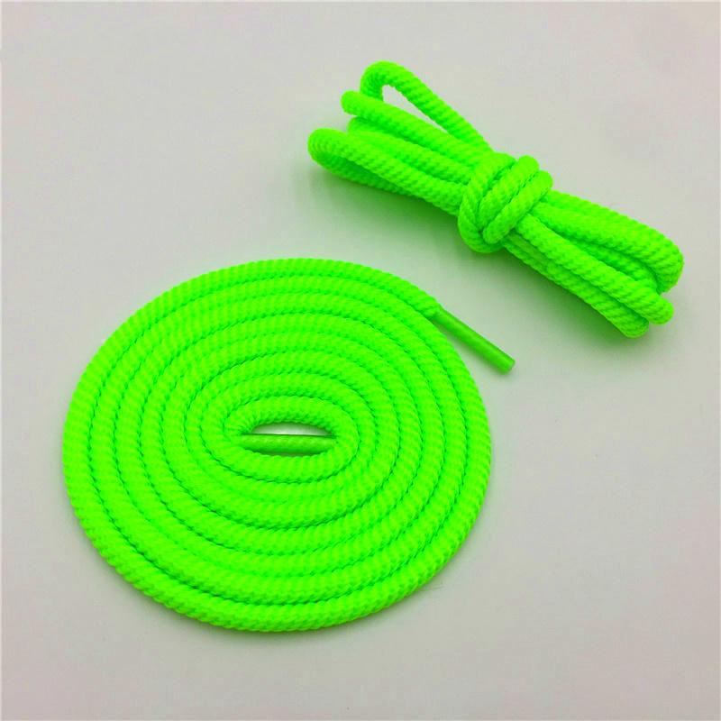 Bright Color 5mm Spiral Round Polyester Shoelaces novelty Sports Bootlaces For Mountaineering