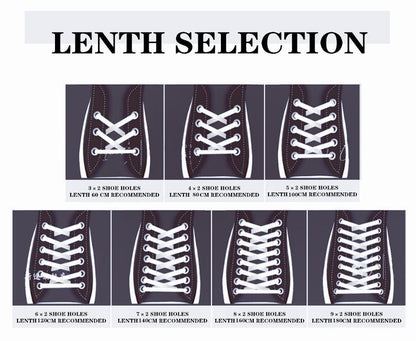 7MM Saint Side White Black Letter Flat Type Waist Laces Men Women Sneaker Ropes Boots Canvas Casual