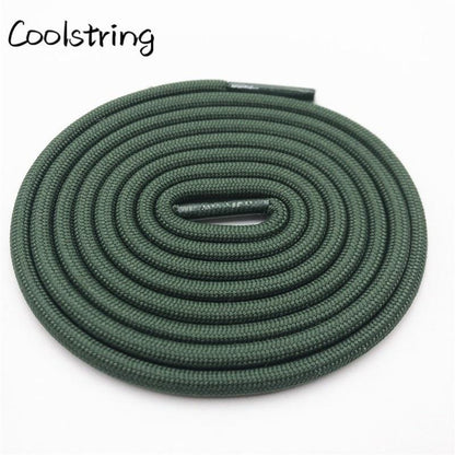 5mm Round Polyester Customized Shoelaces Green Navy Fashion Shoe Laces Extral Long Unisex Women Men