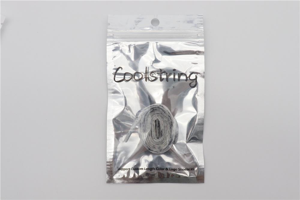 8MM White Black Glacier Frozen Stone Textur Shoelaces Unisex For Zapatillas Mujer Flat Perfect Shoe