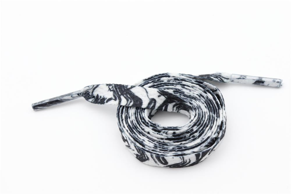 8MM Flat Type Shoe Accessories Wide Canvas Ropes Top Waist Laces Sneakers Women Men Black White Easy