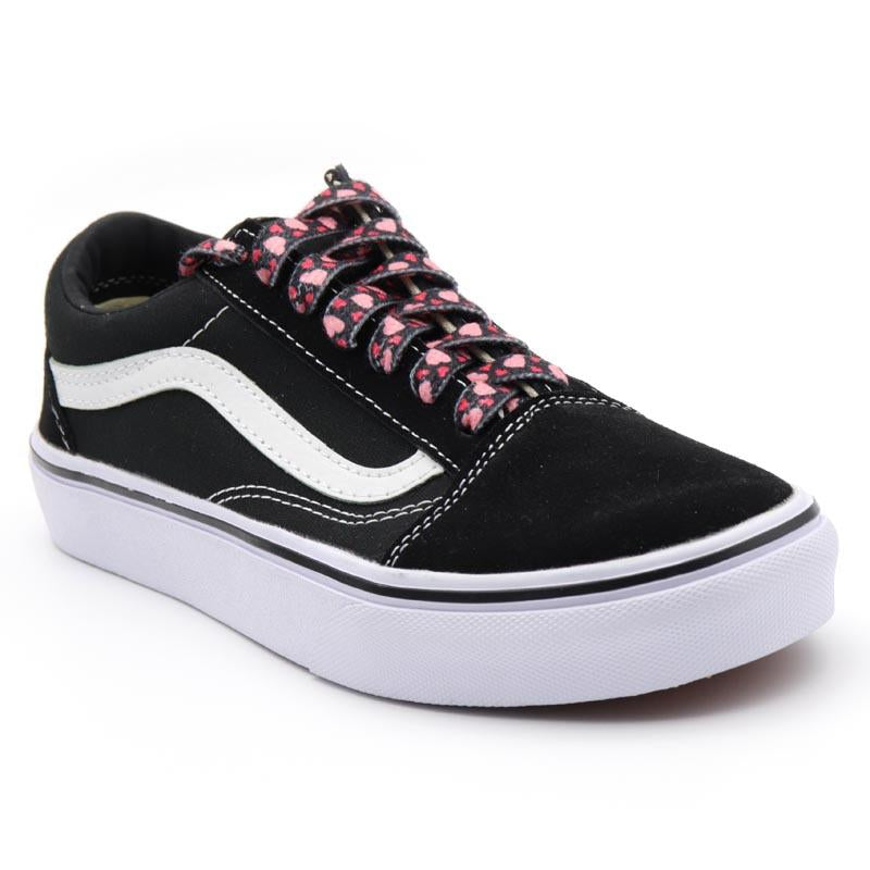 Top Quality Shoelaces Accessories 8MM Flat Pink Girl Lovers Heart Heat Transfer Printing Women