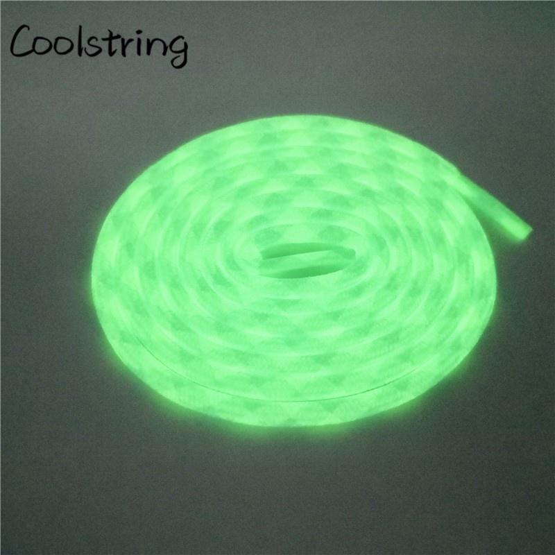 Sport  Fluorescence Round Shoelace Glow In The Dark Night Colorful Fluorescent Shoe Laces Athletic