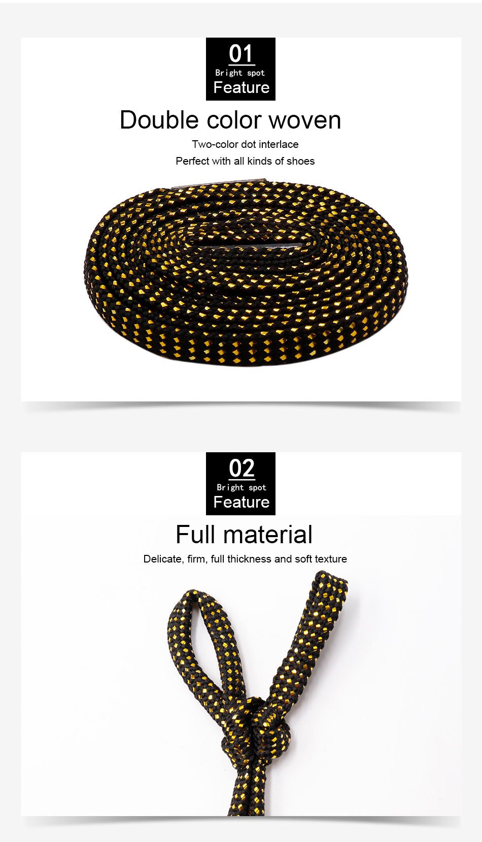 8MM Nice Shoe Accessory Charmed Metallic Yarn Laces Business Women Sneaker Boots Canvas Cords 2021