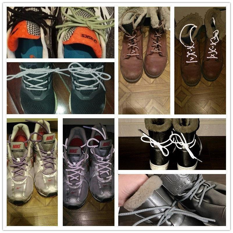 Fluorescent Highlight 3M Reflective Laces Sneaker Rope Shoelaces Athletic KIDS Bootlace For V2 350