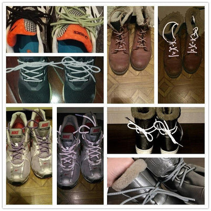 Fluorescent Highlight 3M Reflective Laces Sneaker Rope Shoelaces Athletic KIDS Bootlace For V2 350