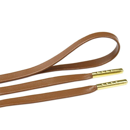 Green Blue Purple Vigorous Youth Shoe Lace 7MM Student Leather Shoelace Premium Cord With Metal