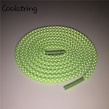 Highlight 3M Round Reflective Shoelace Colored Shoe String Cool Grey Lace Customized Safety Easy Tie