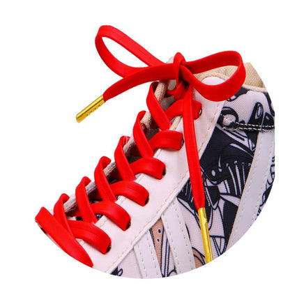 7MM Shoe Accessories Exquisite Quality PU Leather Shoelaces For Custom Cords Bulk Lace Order Drop