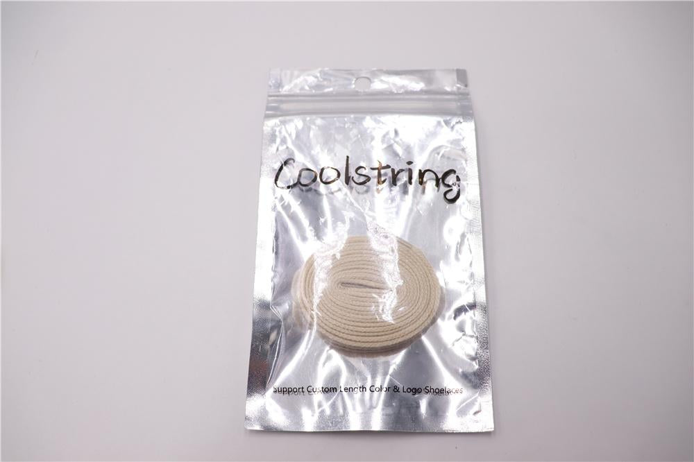 8.5MM Pure Beige Polyester Cotton Shoelaces Meticulous Spool Of Cord For Wholesale Drop-Shipping