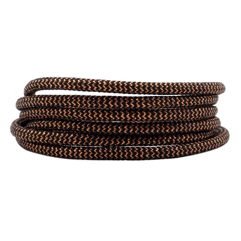 4.5MM Cheaper Metallic Yarn Polyester Shoelaces Special Texture Touching And Easy Ropes Wearing