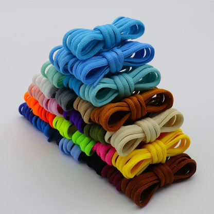 Authentic 6MM Oval Ropes Yellow Green Vivid Shoelaces Clothing Polyester Pure Cotton Flexible Laces