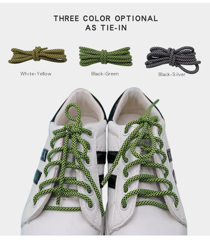 3MM Vogue Shoe Accessories Nice Polyester Shoelaces Green Yellow Youth Ropes For Young Guys Street