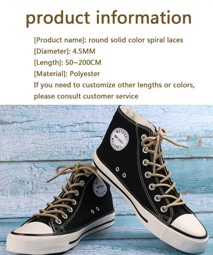 Shoe Accessory 4.5MM Khaki Strong Polyester Ropes For Hiking Boots Unisex Women Sneaker 2021
