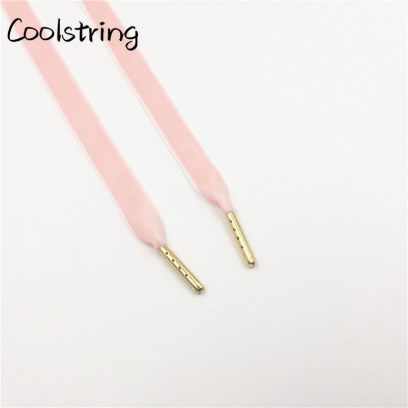 60-180cm Length 1.27 Cm Width Velvet Surface Shoelaces Women Men Black White Colorful Sports Casual