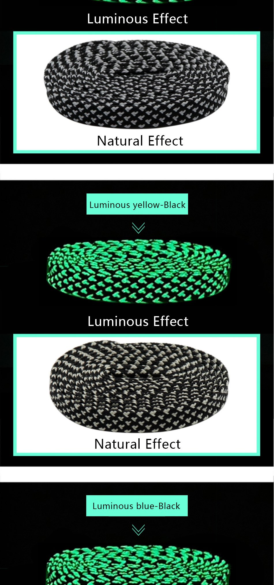 7MM Pro Bright Luminous Lace Flat Shape Neon Shoelace Nice Glow In Dark For Trendy Youth Street