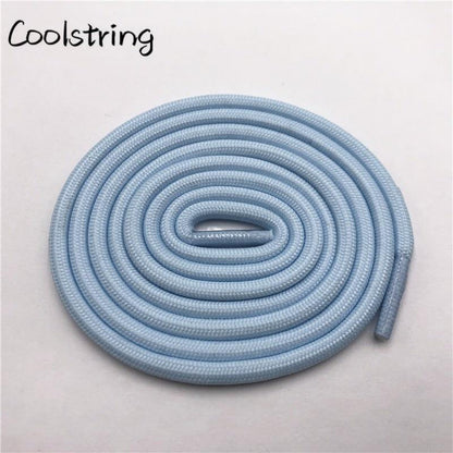 5mm Round Polyester Customized Shoelaces Green Navy Fashion Shoe Laces Extral Long Unisex Women Men