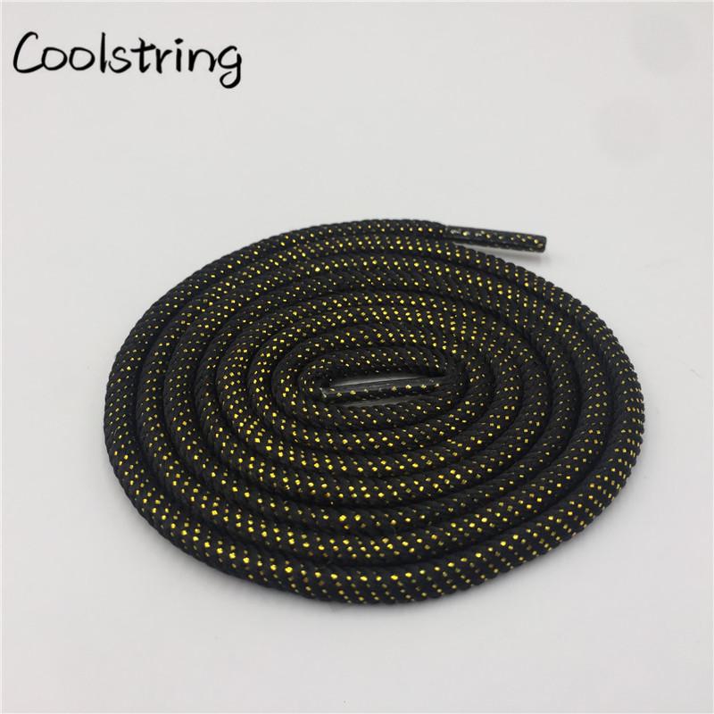 Round Spiral Pattern Shoelaces Glitter Sparkle Shoestrings Unique Flashing Dress Shoe Laces Metallic