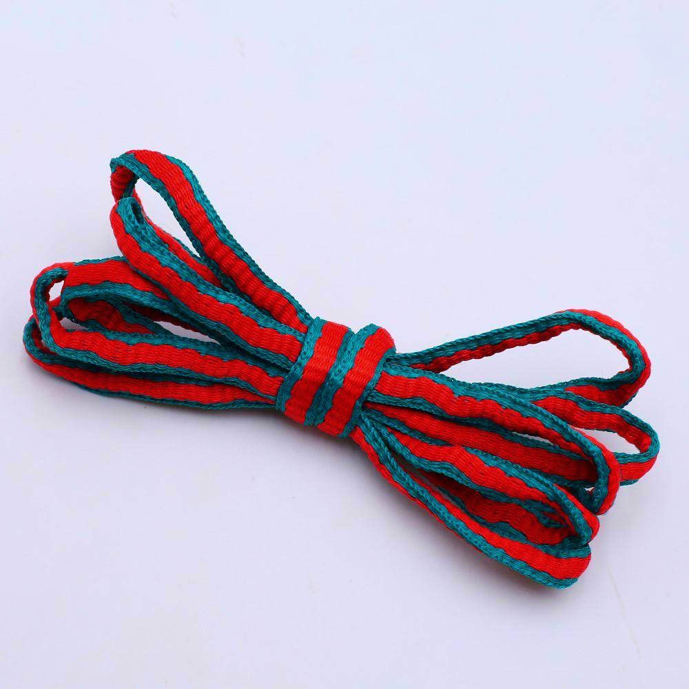 6mm Oval Plastic Tips Two-tone Shoestrings Green Red Polyester Shoelace Semi circular Sports Laces