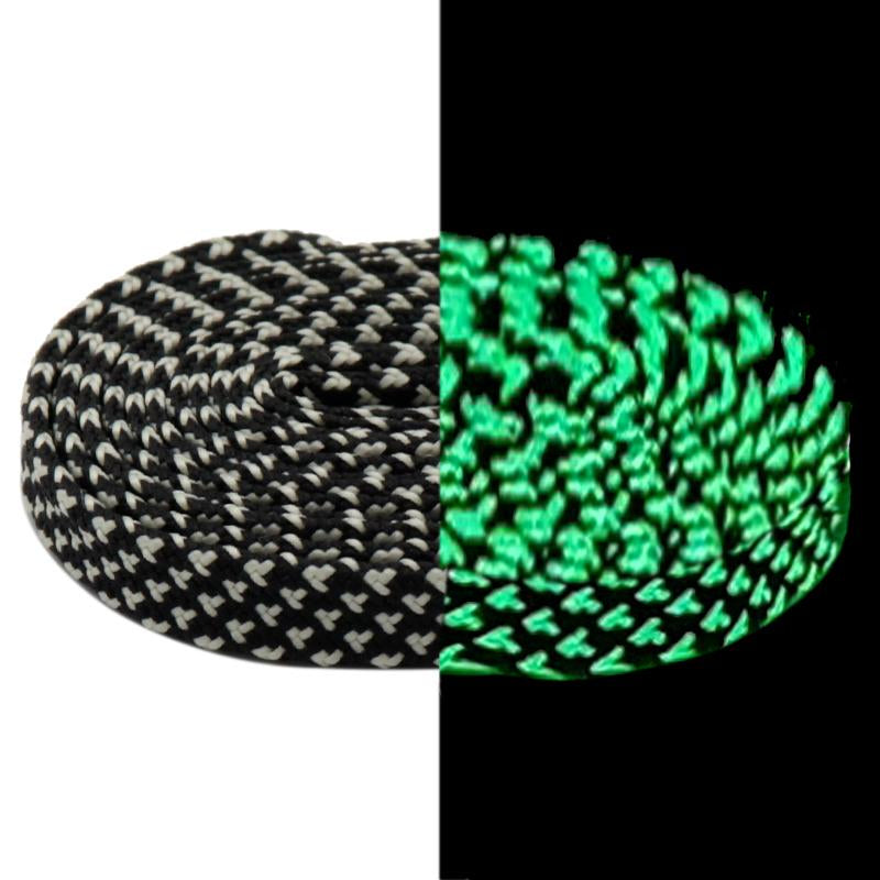 7MM Pro Bright Luminous Lace Flat Shape Neon Shoelace Nice Glow In Dark For Trendy Youth Street
