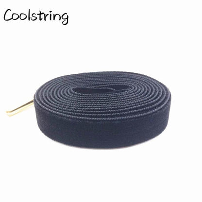 60-180cm Length 1.27 Cm Width Velvet Surface Shoelaces Women Men Black White Colorful Sports Casual