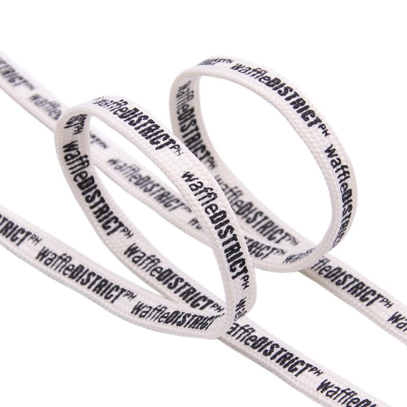 Double Sides English Letter Print Shoelace Polyester Flat Shoe Laces Clothing Sport Bootlaces For