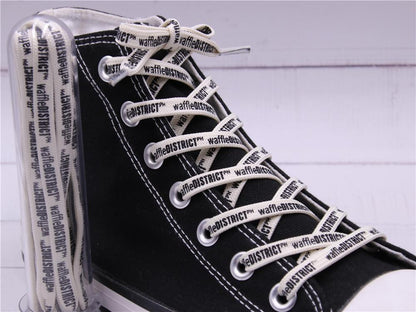 Double Sides English Letter Print Shoelace Polyester Flat Shoe Laces Clothing Sport Bootlaces For