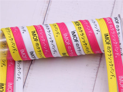 7MM Silk Screen Printing Top Shoe Accessories Japanese Letter Canvas Shoelaces Easy Ropes Colorful