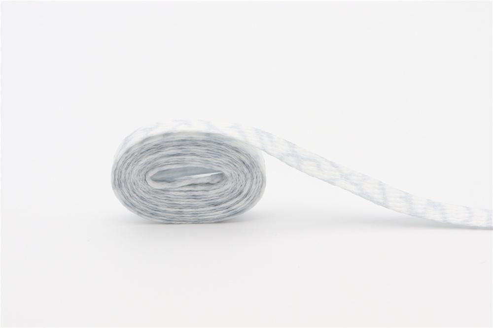 8MM Marble Pattern Heat Transfer Printing Shoelaces Grey White Flat Canvas Shoe Cords Men Women