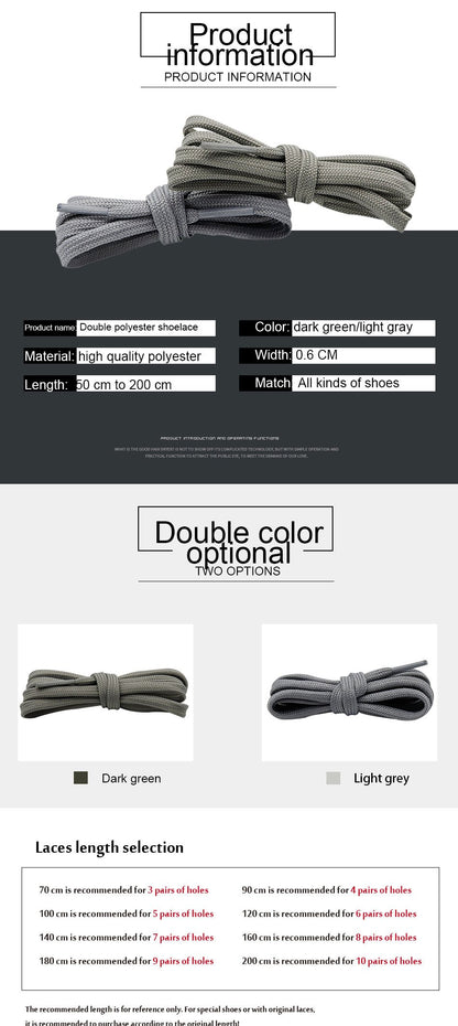 6MM Strong Double-Layer Polyester Ropes 60 160 180cm For Adults Kids 350 700 Sport Shoe Laces V2