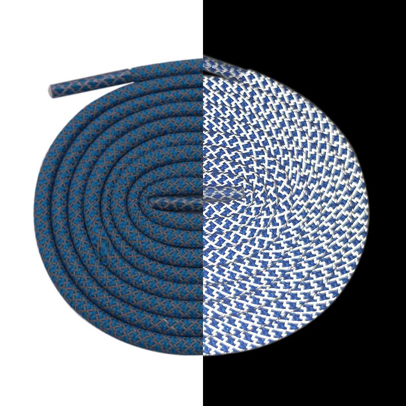 4.5MM Blue Purple Luxurious Elegant Color Reflective 3M Shoelace High Grade Glow Ropes In Dark