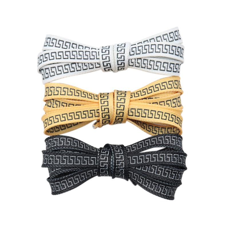 8MM Perfect Shoelaces Easy Wearing Black White Golden Shoe Cords Women Sneakers Boots Fashion Laces