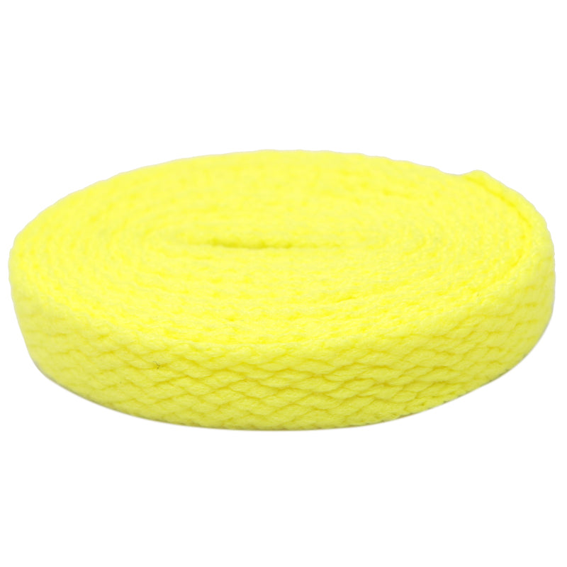 Weiou Wholesale Shoe Accessories Support Custom Length And Color Cheap 8mm Width Flat Cotton Fabric Mesh Shoelaces
