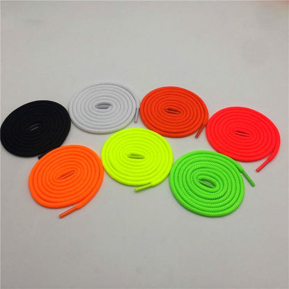 Bright Color 5mm Spiral Round Polyester Shoelaces novelty Sports Bootlaces For Mountaineering