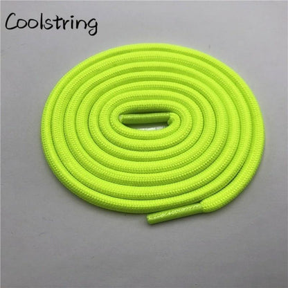 5mm Round Polyester Customized Shoelaces Green Navy Fashion Shoe Laces Extral Long Unisex Women Men