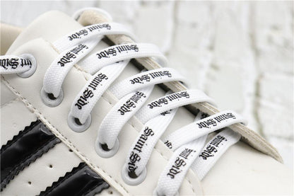 7MM Saint Side White Black Letter Flat Type Waist Laces Men Women Sneaker Ropes Boots Canvas Casual