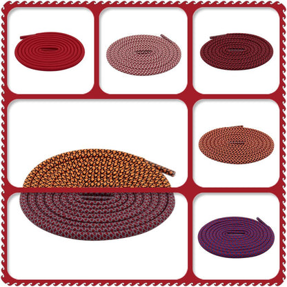 4.5MM Polyester Red Series Strong Laces Normal Casual Shoe Walking Running Double Colour Combination