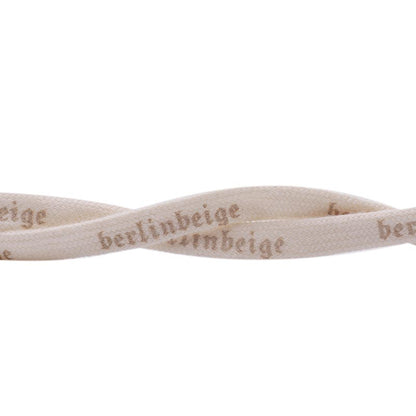 Apricot Flat Printed Lettering Double Polyester Cotton Shoelaces 0.7cm Wide  Air Force 1 Custom Shoelaces No Minimum