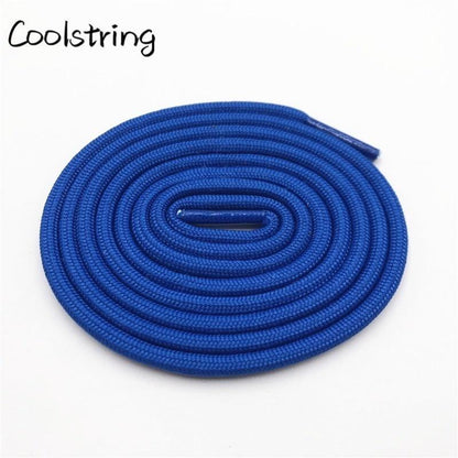 5mm Round Polyester Customized Shoelaces Green Navy Fashion Shoe Laces Extral Long Unisex Women Men
