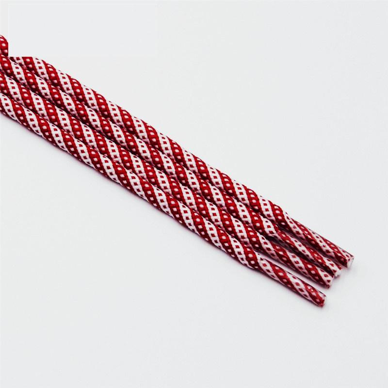 5MM Round Cords Spiral Plaid Polyester Shoelaces For Adult&Kid Men Women Sneaker 2021 Outdoor Sports