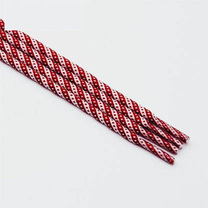 5MM Round Cords Spiral Plaid Polyester Shoelaces For Adult&Kid Men Women Sneaker 2021 Outdoor Sports