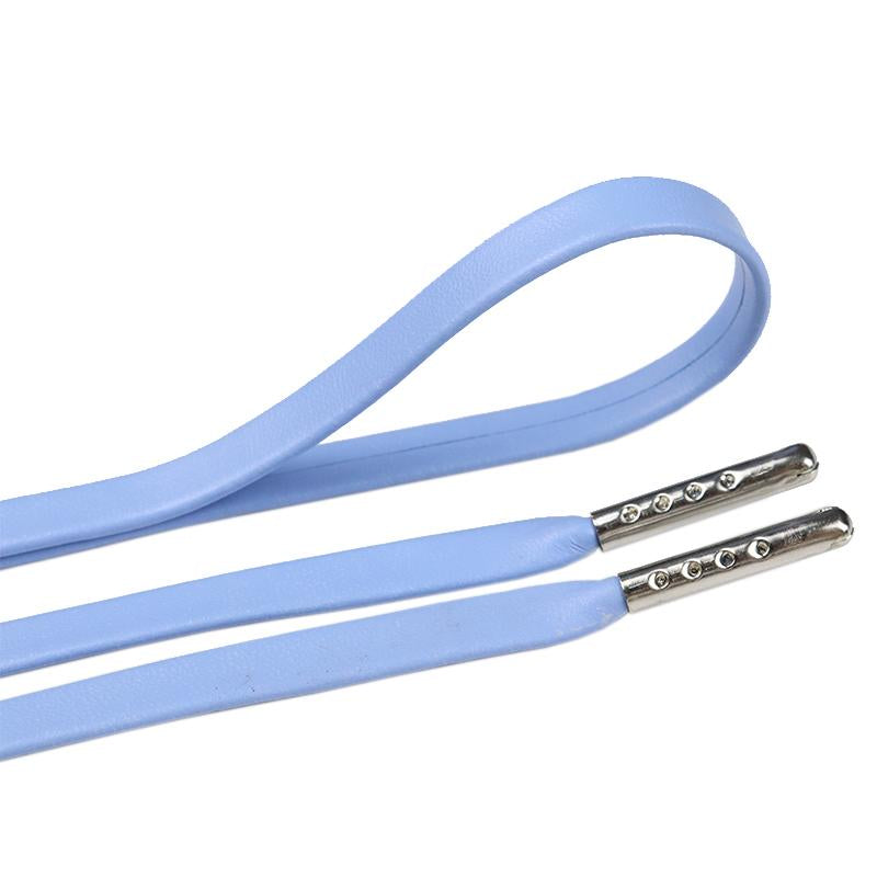 Green Blue Purple Vigorous Youth Shoe Lace 7MM Student Leather Shoelace Premium Cord With Metal