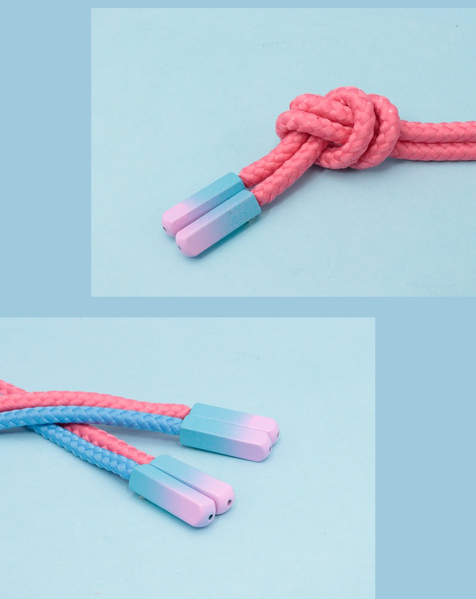 New 4pcs A Pair 6.2*24.3mm Sneaker v2 350 Fashion Zuilvormig Shoelace Aglets Top Rope Ends Pink Blue