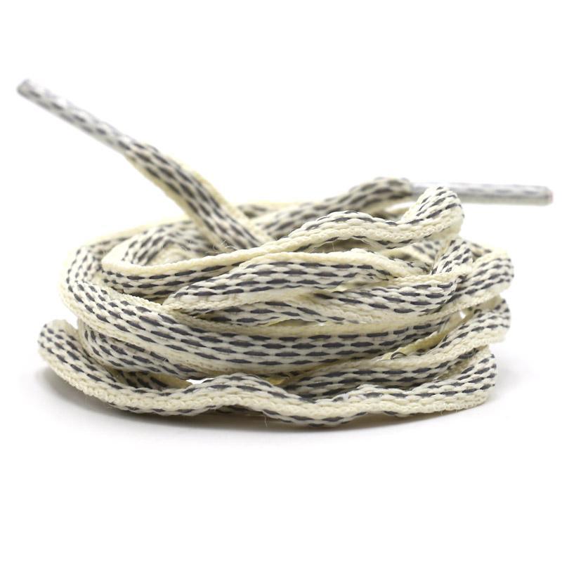6MM Oval Reflective 3M Semicircular Ropes Athletic Highlight Shoe Latchet Grey Beige Eye-Catching