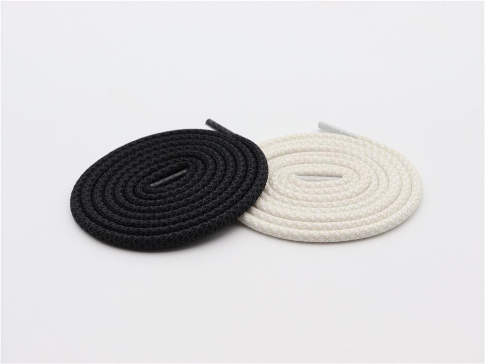 Shoe Accessories 4.7MM Black White Reflective Glowing shoestring 120CM Polyester Shoe Ropes Strong